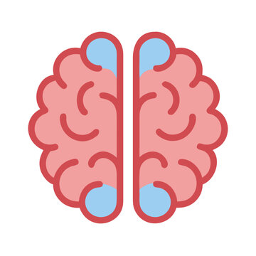 Simplified Brain Illustration: A Stock Image for Cognitive and Neurological Themes