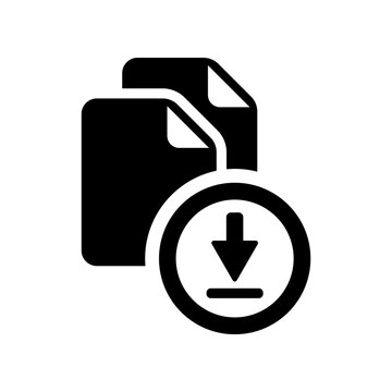 Files multiple downlad - Flat minimal icon