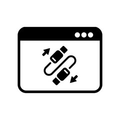 Cable connection setting - Vector flat minimal icon