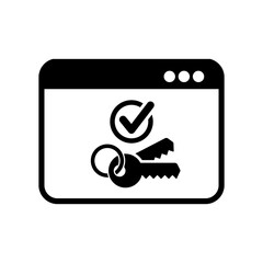 Private access - Vector flat minimal icon