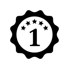 The number one - Best rating symbol - Vector flat minimal icon