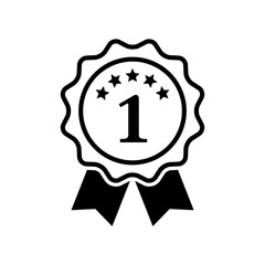 The number one - Best rating symbol - Vector flat minimal icon