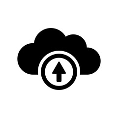 Cloud upload - Vector flat minimal icon