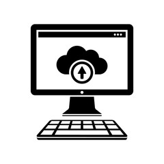 Data cloud flat icon