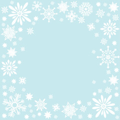 Snowflake Winter Frame Background