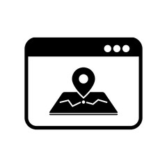 Map application flat icon