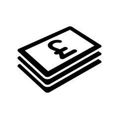 Sterling banknote flat icon