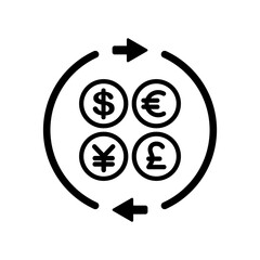 Money transfer single icon