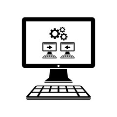 Network settings flat icon