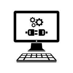 Plug connection flat icon 