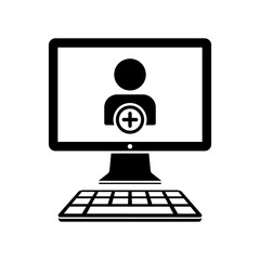 Add web contact - flat icon