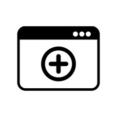 Obraz premium Add new panel - Web icon