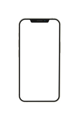 Phone Mockup — Minimal Realistic Front View Mobile Device on Transparent Background