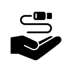 Cable connection - Minimal vector icon