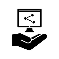 Computer network services - Minimal vector icon