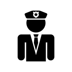 Policeman concept - Minimal flat icon