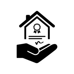 Obraz premium House certification services - Vector icon