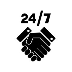 Welcome 24/7 - Vector web icon