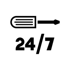 Obraz premium Assistance services 7/24 - Vector web icon