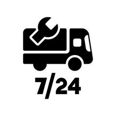 Steady truck assistance center - Vector web icon
