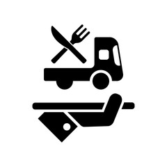 Restaurant delivery service - Vector web icon