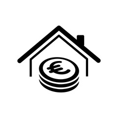 Real estate - Home cost - Vector web icon