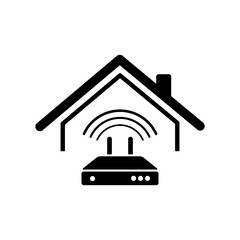 Home wi-fi modem - Vector web icon