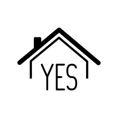 Fototapeta premium Real estate or hotel concept - Confirm of client decision - Vect