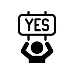 Approving concept - Vector web icon