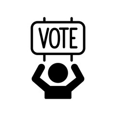 Electoral supporters - Vector web icon