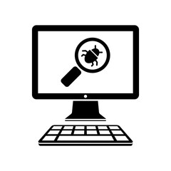 Virus find - Vector web icon