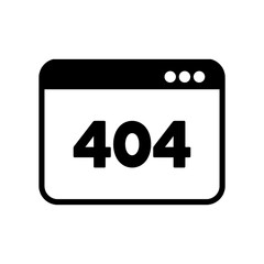 Error 404 - File not found - Vector web icon
