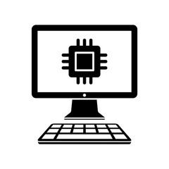 Computer processor - Vector web icon