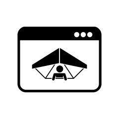 Extreme sport website - Vector flat icon