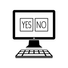 Checkbox computer decision - Minimal vector icon