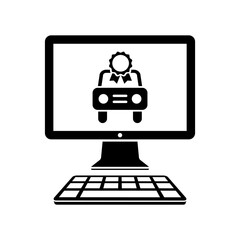 Car prize winner - Vector flat icon