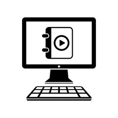 Playlist application - Vector flat icon