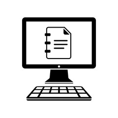 Digital book - Vector flat icon