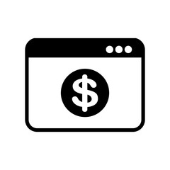 Dollar - Smart online banking services - Vector flat icon