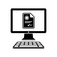 Website certificate - Vector flat icon