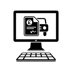 Automotive online quote - Sterling - Vector flat icon