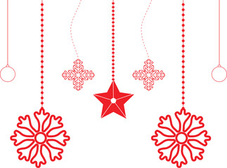 Festive Christmas Vector with Snowflakes