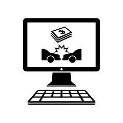 Reimbursement for car accident - Vector flat icon
