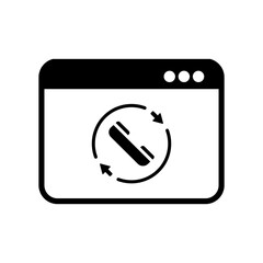Full phone assistance application - Vector flat icon