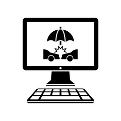 Insurance web service - Vector flat icon