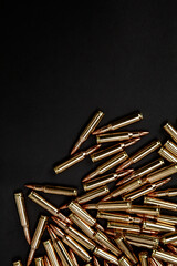 Scattered Pointed Bullets Top View Close-up