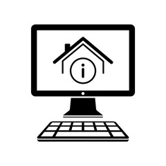 House info - Vector icon of computer application