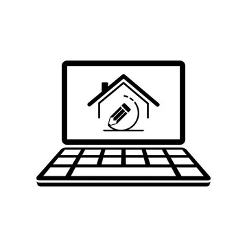 House design project - Vector icon of computer application