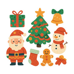 Fototapeta premium PNG Festive Christmas cartoon illustration.