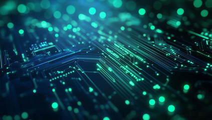 Digital green and blue background